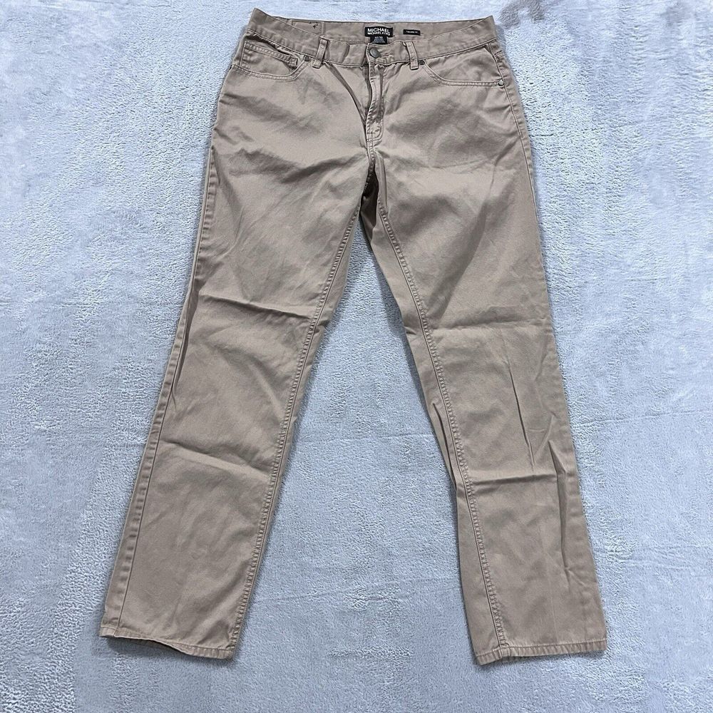 Michael Kors Pants Mens 32x30.5* Chino Tailored Tan Khaki